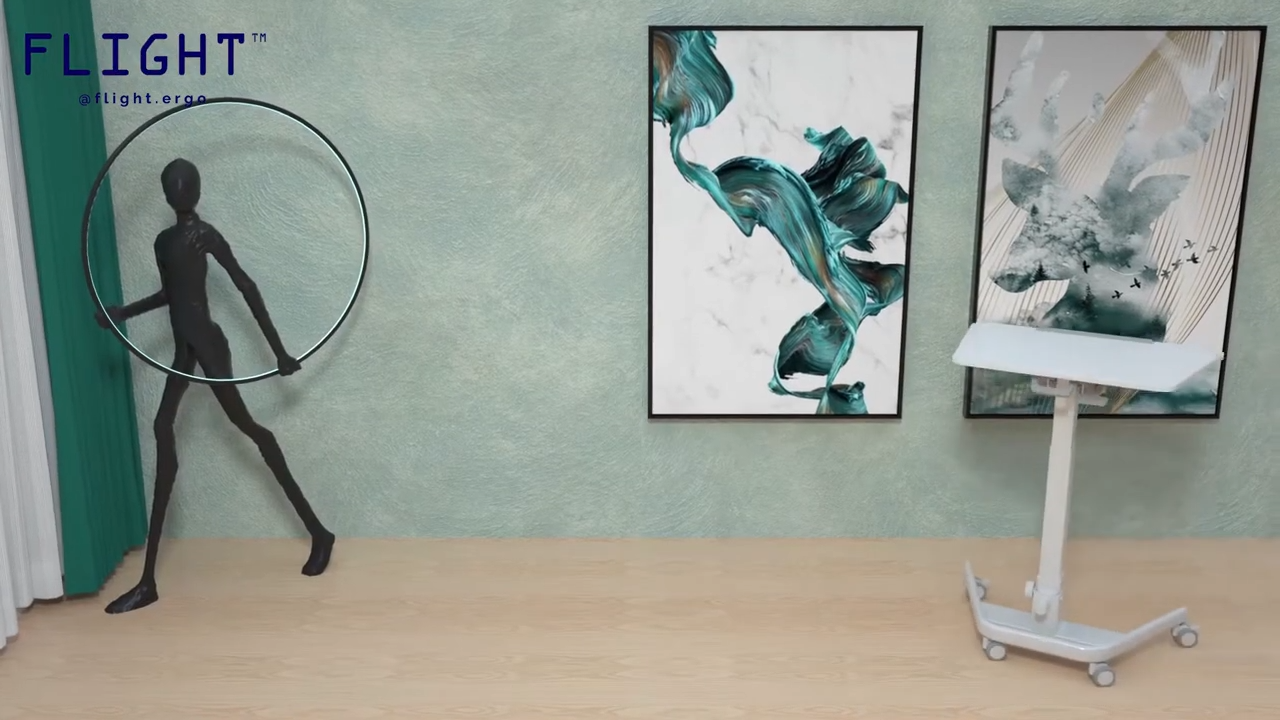 Flight™ Mobile Laptop Height Adjustable Desk Mobile Height Adjustable Table Sit Stand Table Standing Desk Can Be Tilted & Folded Ergonomic Desk Home Office Ergonomic Desk Office Furniture Study Desk