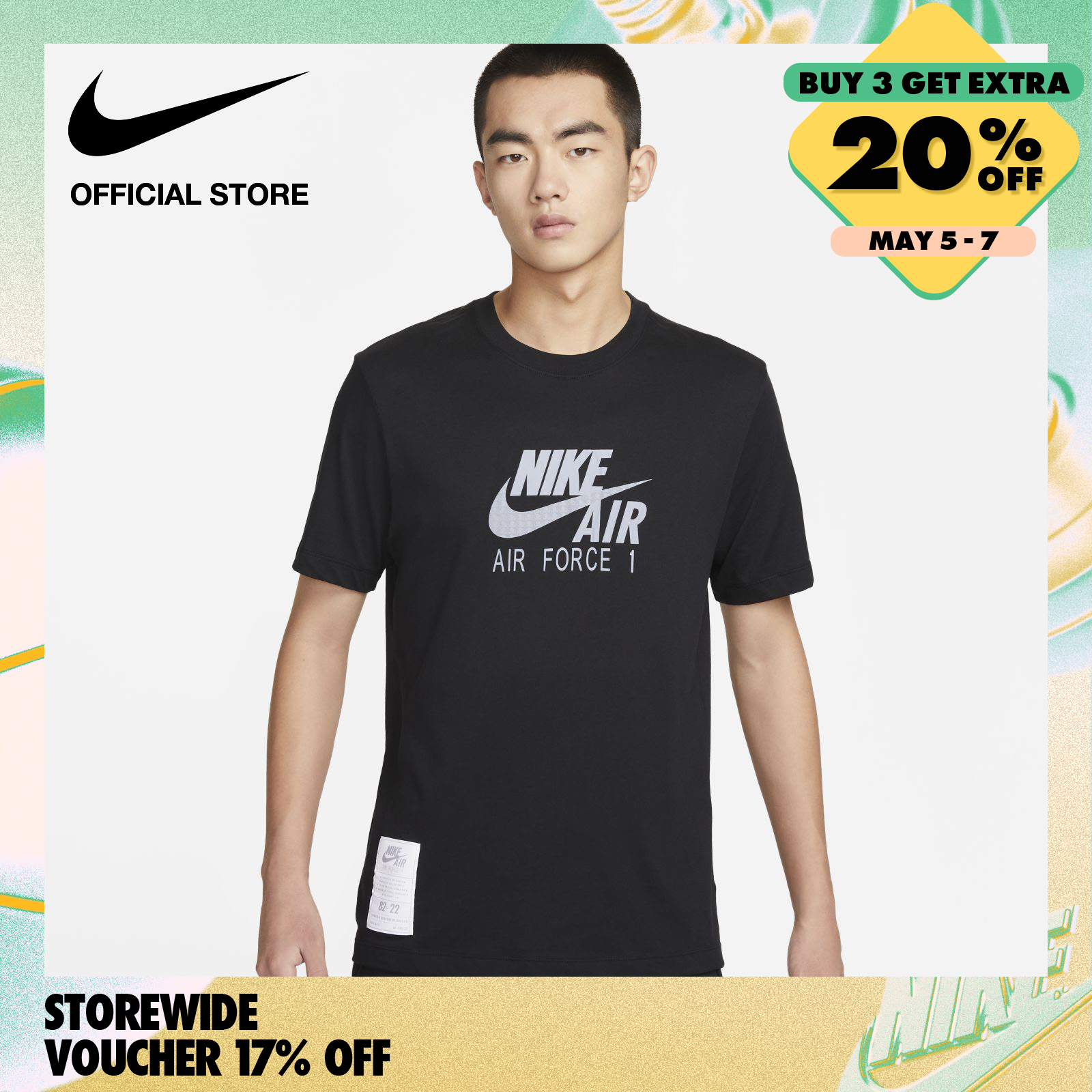 Nike Men's Sportswear AF1 T-Shirt - Black