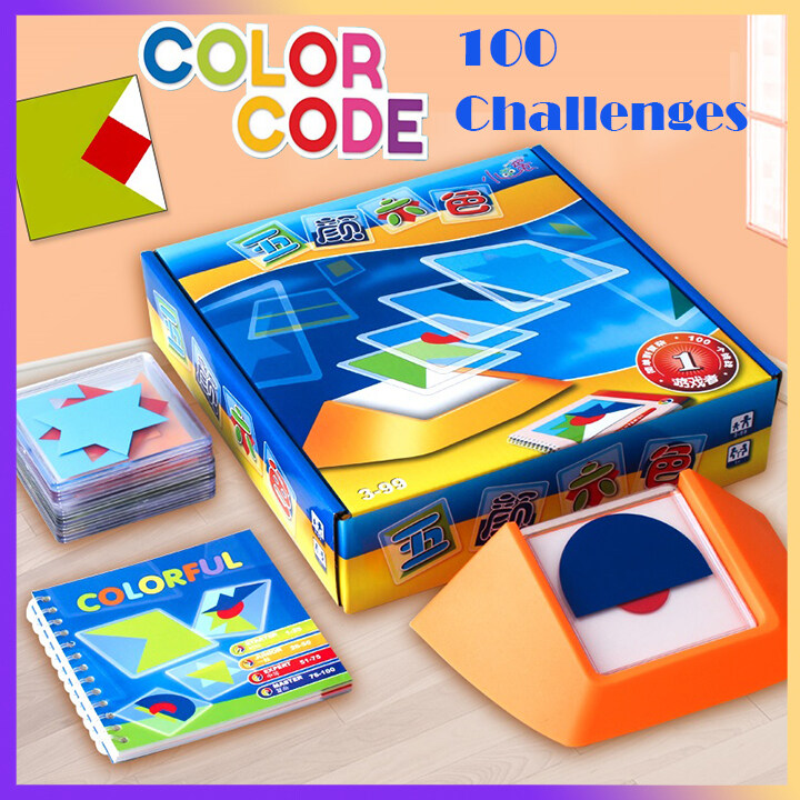 Color Code 100 Challenges - Fun Puzzle Board Game | Cognitive Skill-Building Game for Kids 5 Years + | Brainteaser Toys Gift for Boys and Girls | Smart IQ Training